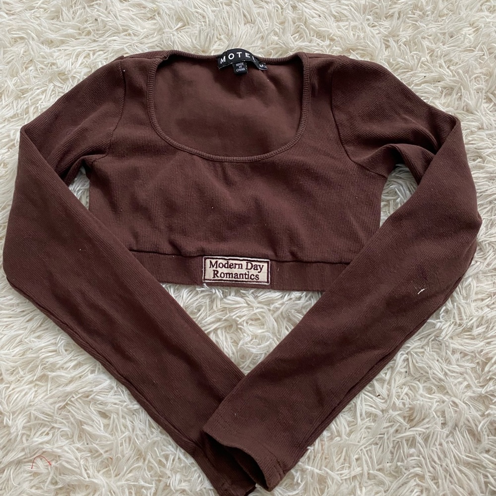 Motel Rocks Long Sleeve Crop Top